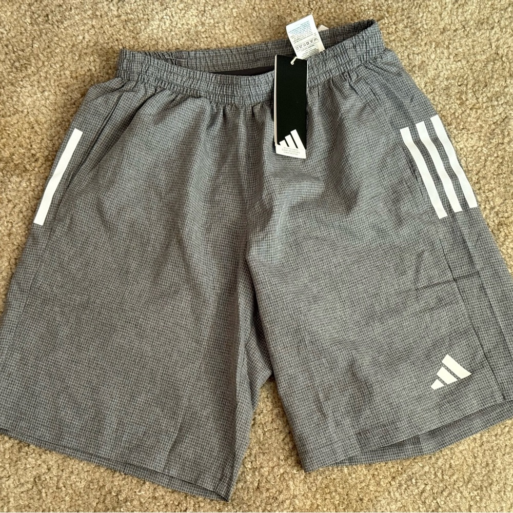 Adidas Men's Athletic Shorts in Gray and White
